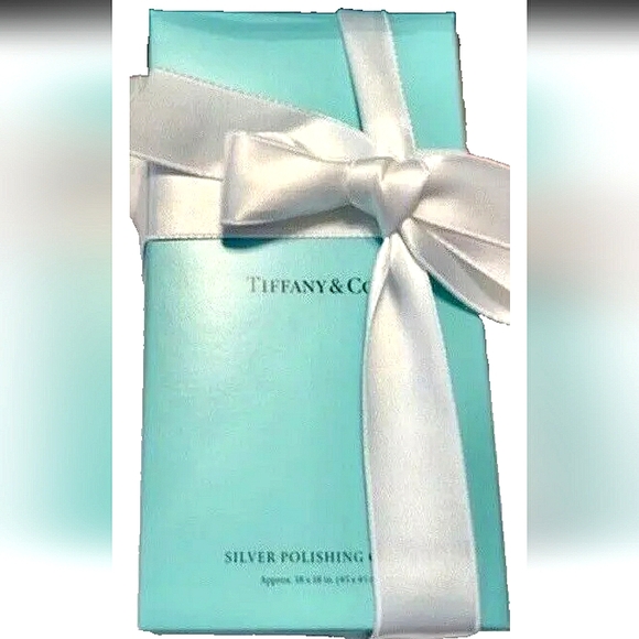 Tiffany & Co 18x18" Polishing Cloth Box Ribbon Bag Tissue Paper 4 T&C Cards NWT - Picture 8 of 9